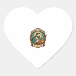 Sticker Cœur Jésus a laissé tomber Marshmallow Feu de camp Fête