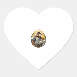 Sticker Cœur Jésus a laissé tomber son téléphone face contre le