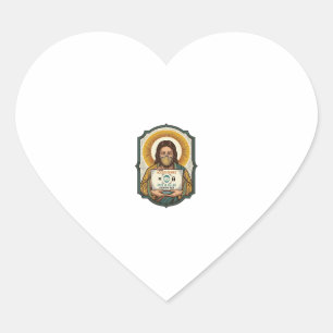 Sticker Cœur Jésus a raté le déverrouillage par reconnaissance 