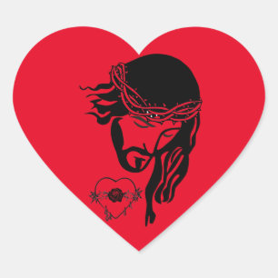 Sticker Cœur Jésus Christ Thorns Bleeding Heart Art