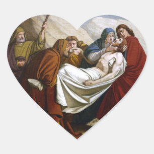 Sticker Cœur Jésus est étendu dans les stations de tombe de l