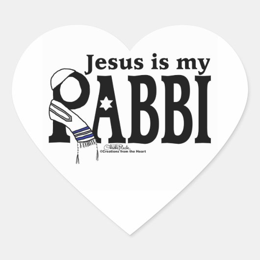 Sticker Cœur Jésus est mon RABBI (Devant)