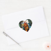 Sticker Cœur Jésus et Marie (Enveloppe)