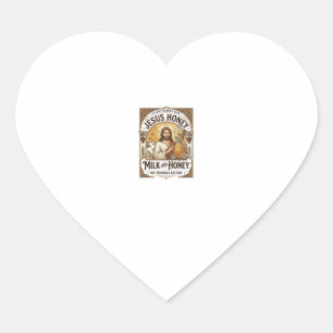 Sticker Cœur Jésus Miel Lait Et Miel Jésus Miel Lait Miel 