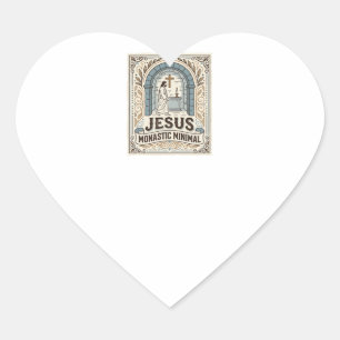 Sticker Cœur Jésus Monastique Minimal Jésus Monastique Minimal