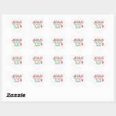 Sticker Cœur JESUS Raison de la saison (Feuille)