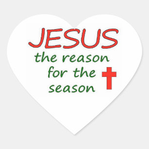 Sticker Cœur JESUS Raison de la saison