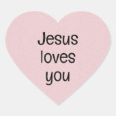 Sticker Cœur Jésus t'aime (Devant)