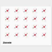 Sticker Cœur jésus t'aime (Feuille)
