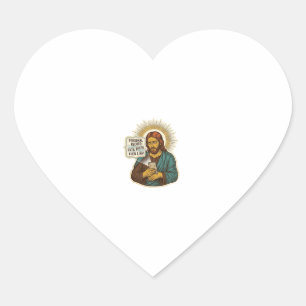 Sticker Cœur Jésus Téléphone Mort Pas De Musique Humour De Gym 
