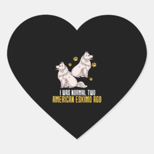Sticker Cœur J'Étais Normal Il Y A Deux Esquimaux Américains