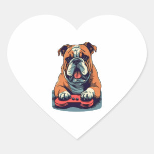 Sticker Cœur Jeux vidéo de Dog Plays