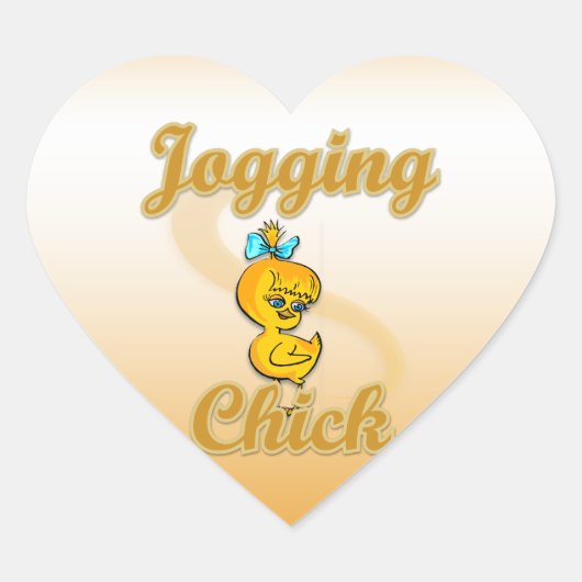 Sticker Cœur Jogging Chick (Devant)