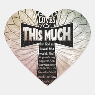 Sticker Cœur John 3:16