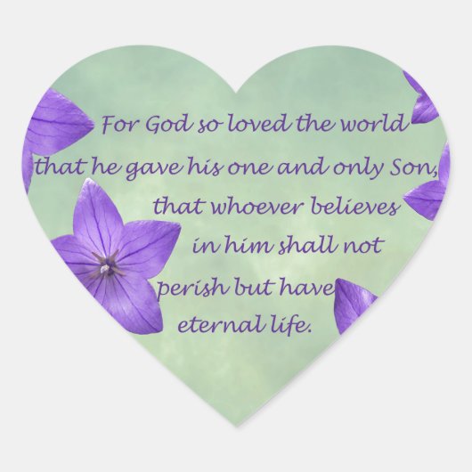 Sticker Cœur John 3:16 (Devant)