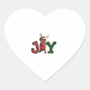 Sticker Cœur Joie Noël Lumières Chesapeake Bay Retriever Dog