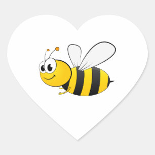 Sticker Cœur joli abeille saine