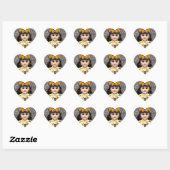 Sticker Cœur Joli bâton de poupée Vampire (Feuille)