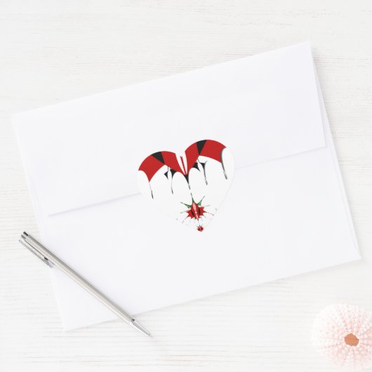 Sticker Cœur Joli drapeau du Kenya. (Enveloppe)