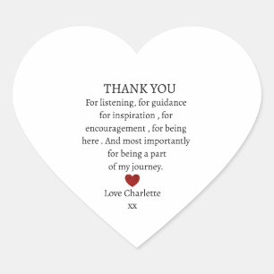 Sticker Cœur joli merci personnalisé d'amour
