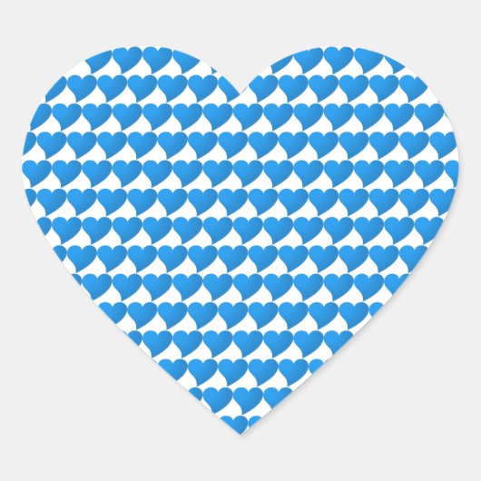 Sticker Cœur Joli motif de petits cœurs bleus moderne (Devant)