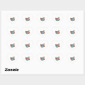 Sticker Cœur Joli Noël serrant Sloth (Feuille)