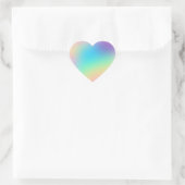 Sticker Cœur Joli Pastel Rainbow Mariage dégradé (Sac)