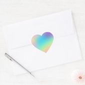 Sticker Cœur Joli Pastel Rainbow Mariage dégradé (Enveloppe)