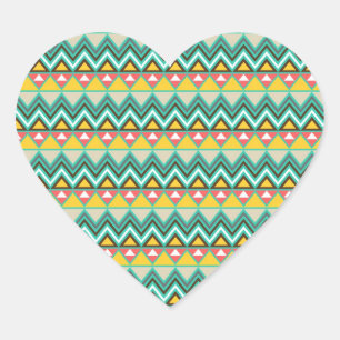 Sticker Cœur Jolie copie de Natif américain de rose de jaune d