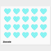 Sticker Cœur Jolie Fleur Bleue (Feuille)