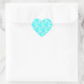 Sticker Cœur Jolie Fleur Bleue (Sac)
