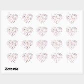 Sticker Cœur Jolie musique adorable notes fleurs (Feuille)