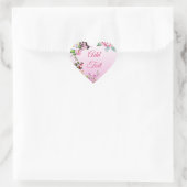 Sticker Cœur Jolies fleurs et coeur papillon (Sac)