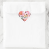 Sticker Cœur Jolies Roses et Coeurs avec Amour (Sac)