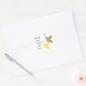 Sticker Cœur Jolis papillons avec citation (Enveloppe)