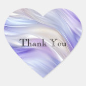 Sticker Cœur Jolis Tourbillons Blancs Bleus Violets Perle (Devant)