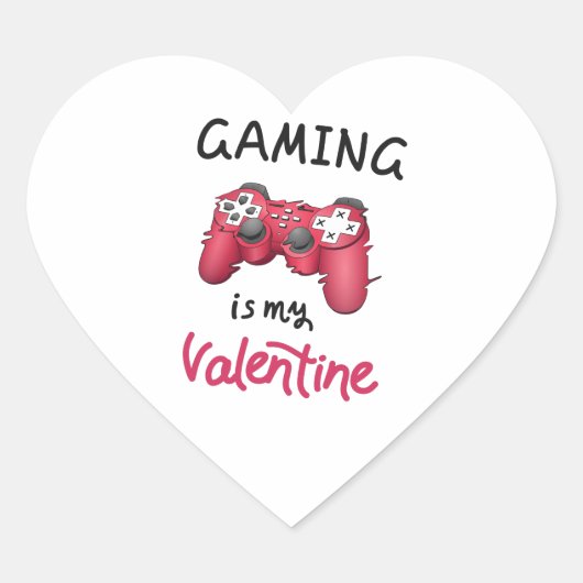 Sticker Cœur Jouer est ma Saint Valentin (Devant)