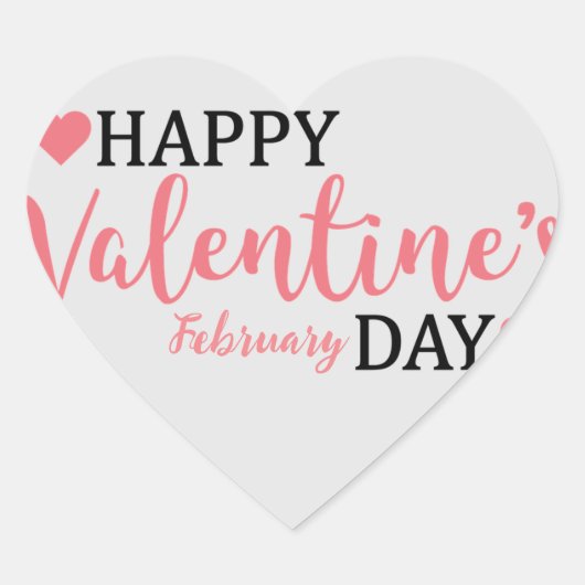 Sticker Cœur Jour de la Saint Valentin (Devant)