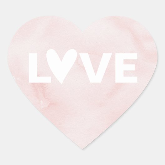 Sticker Cœur Jour de la Saint-Valentin cœur à l'aquarelle migno (Devant)