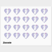 Sticker Cœur Jour des Valentines Cute Kitty (Feuille)