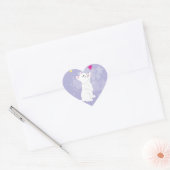 Sticker Cœur Jour des Valentines Cute Kitty (Enveloppe)
