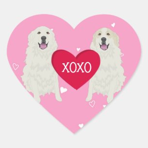 Sticker Cœur Jour des Valentines des Grands Pyrénées