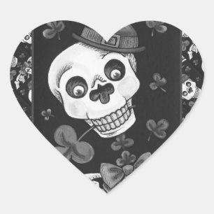 STICKER CŒUR JOUR DU MORT LEPRECHAUN, ST. L'ÂME DE LA JOURNÉE D
