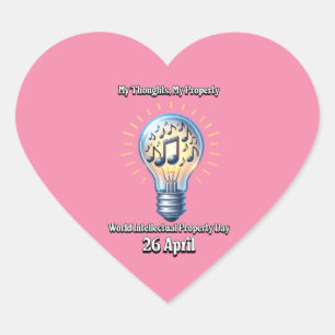 Sticker Cœur Journée mondiale de la propriété intellectuelle