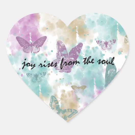 Sticker Cœur Joy Rises from the Soul (Devant)