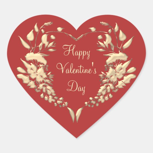 Sticker Cœur Joyeuse Saint-Valentin (Devant)