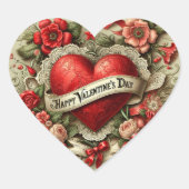 Sticker Cœur Joyeuse Saint-Valentin (Devant)