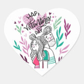 Sticker Cœur Joyeuse Saint-Valentin (Devant)