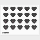 Sticker Cœur Joyeuse Saint-Valentin Couple Beagle (Feuille)