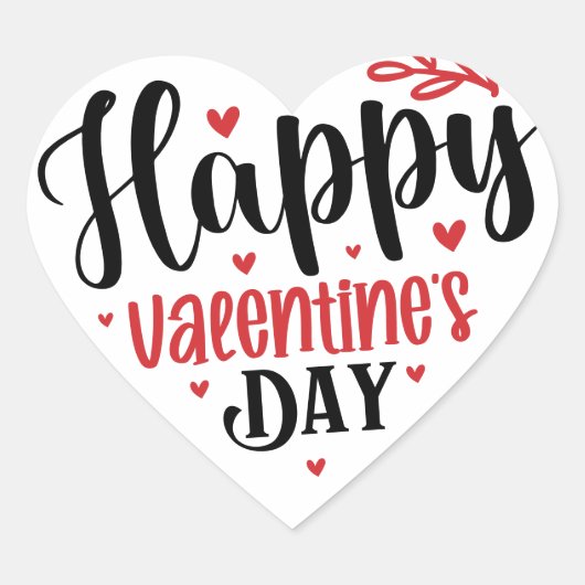 Sticker Cœur Joyeuse Saint-Valentin mignonne (Devant)